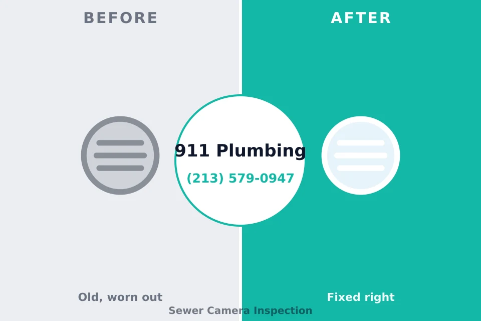 Before and after: plumbing repair Providence Village, TX
